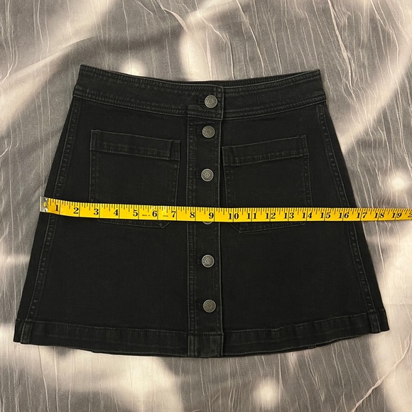 Madewell Stretch Denim A-line Mini Skirt with Patch Pockets Size 00 - Picture 9 of 9